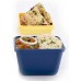 Plastic Airtight Lunch Box, 3 Compartment Tiffin with Handle & Push Lock, Assorted Color
